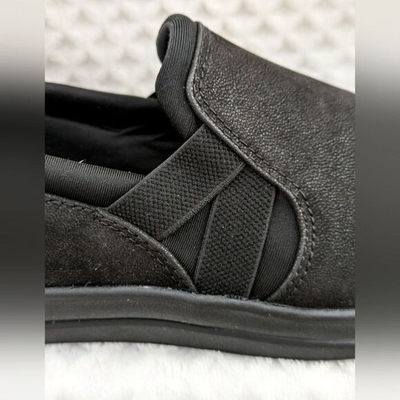 Women's Black Clarks Cloudsteppers  Breeze Bali Slip-On Shoes Size 6 1/2M - Picture 2 of 10